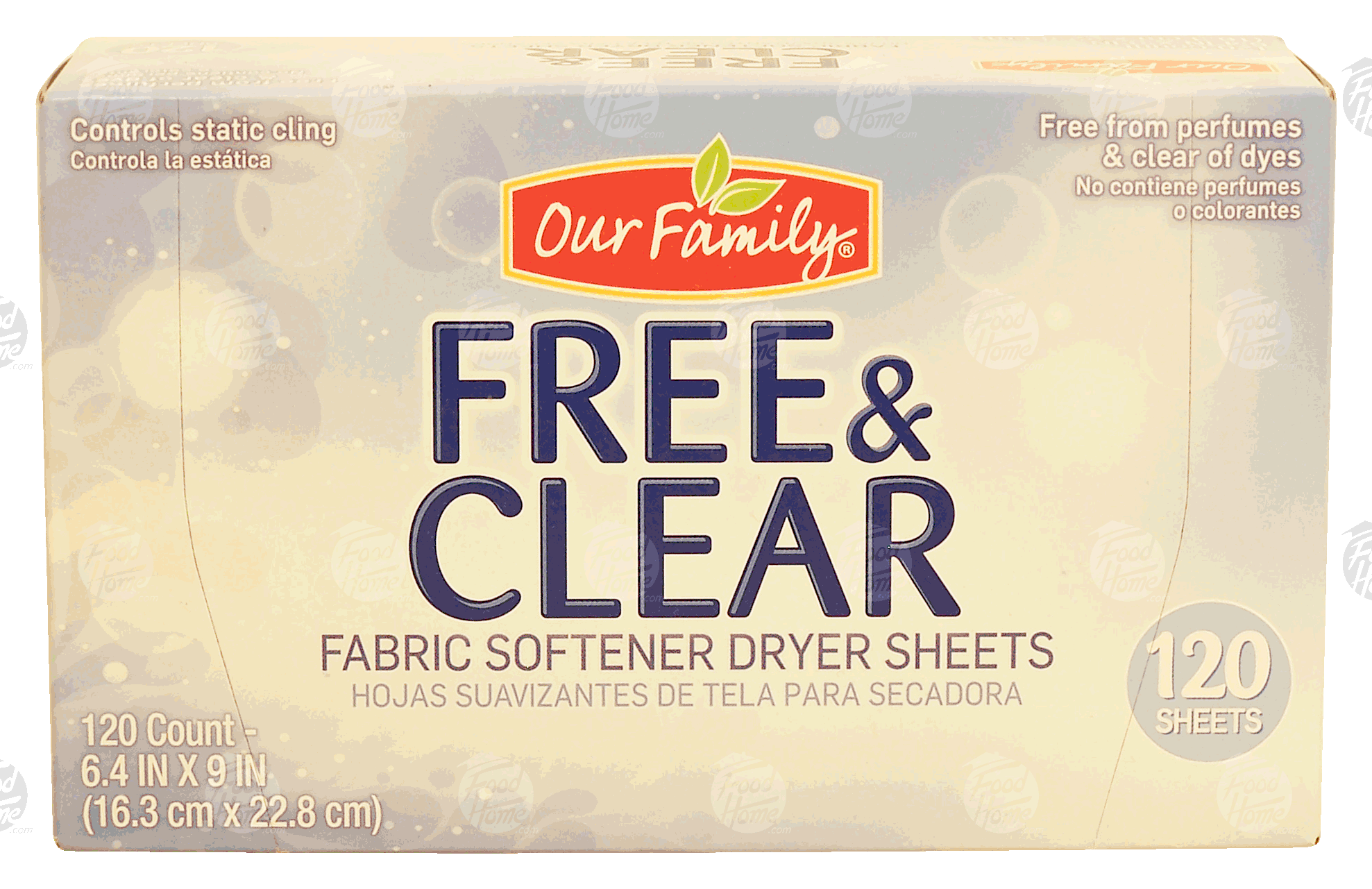 Our Family  fabric softener dryer sheets, free & clear Full-Size Picture